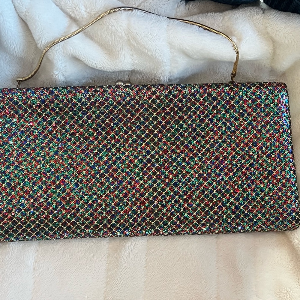 Multicolor Glitter Clutch Bag